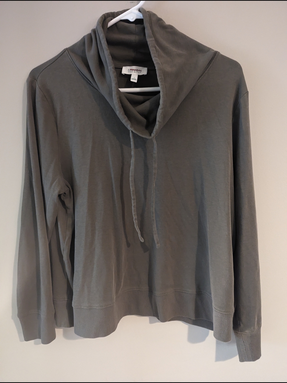 Haven Well Within Women's Green Cowl Neck Pullover Sweater